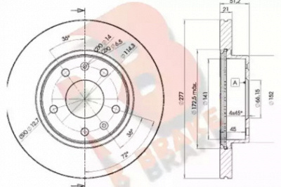 R BRAKE 78rbd21010 -  Тормозной диск